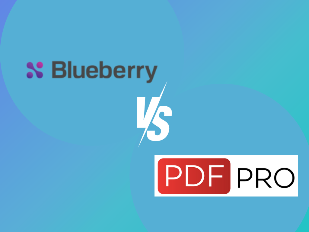 Blueberry PDF Filler vs PDF Pro