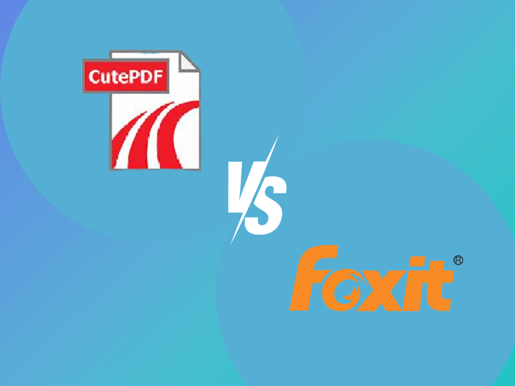 CutePDF vs Foxit