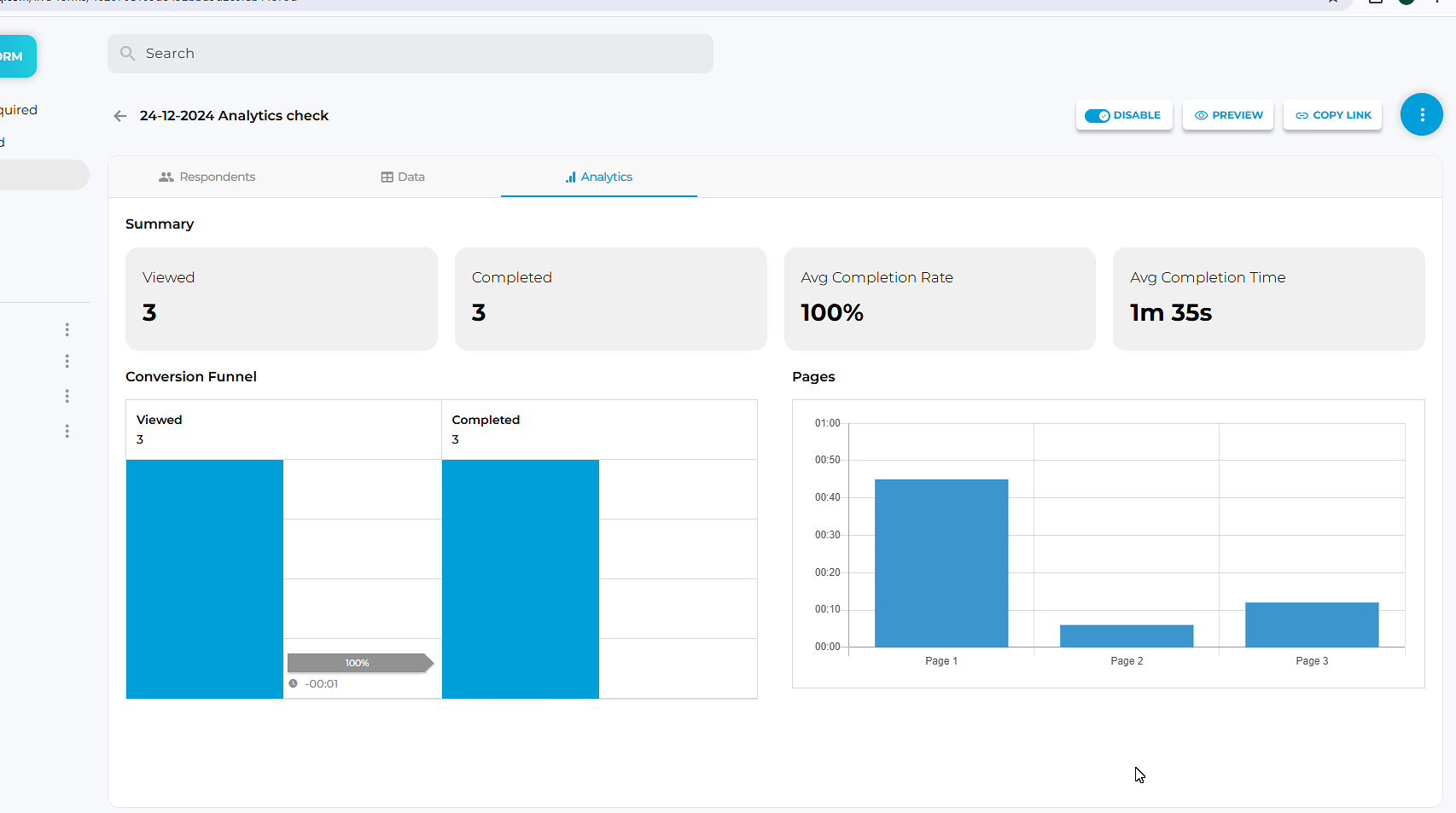 Form analytics