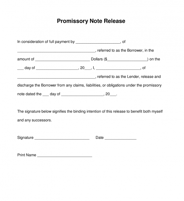 Free Customizable Standard Promissory Note Template