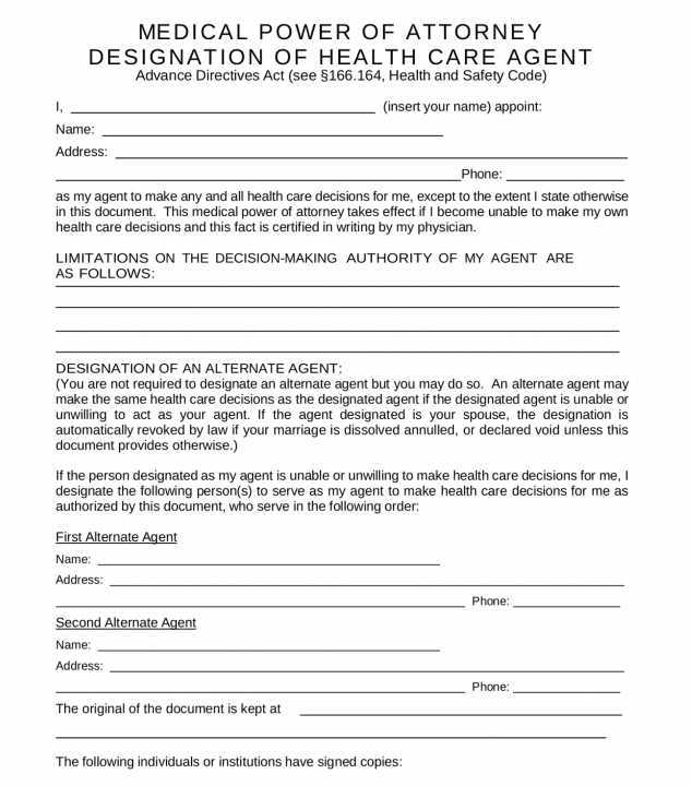 Create Your Own Medical Power of Attorney (POA) Template