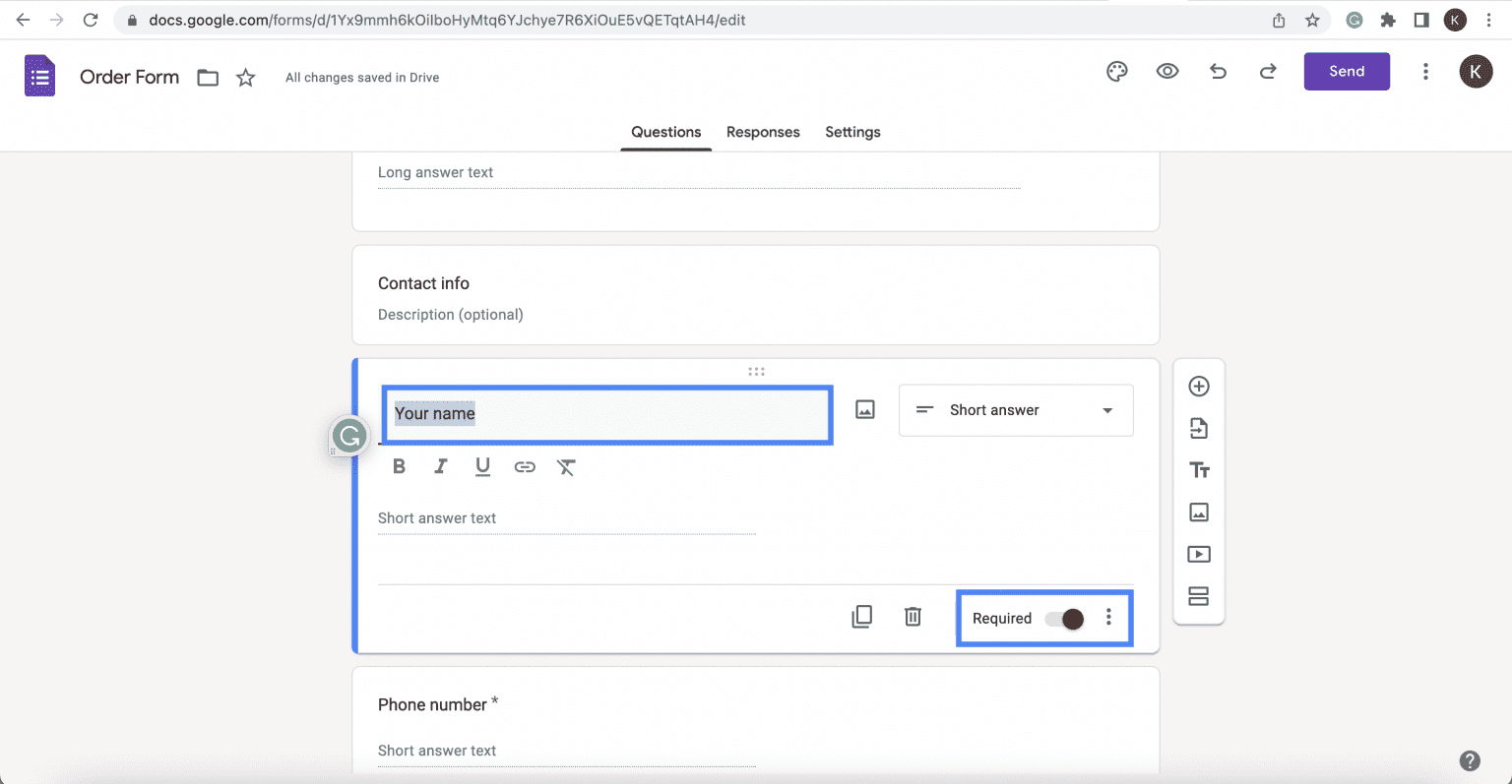 How to Make an Order Form | Fill