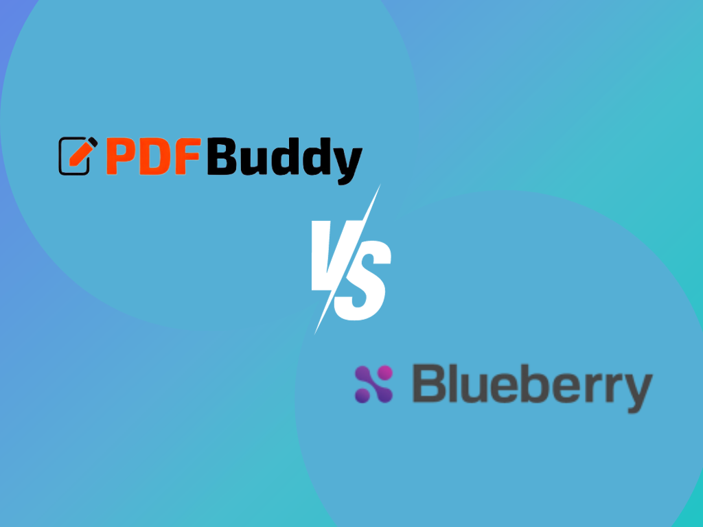 PDF Buddy vs Blueberry PDF Filler